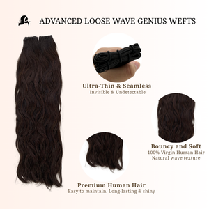 Genius Wefts Loose natural wave 60grams 22inch#T1B-P1B/3