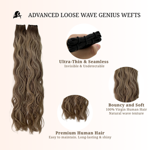 Genius Wefts Loose natural wave 60grams 18inches T8N-P18/8N/60