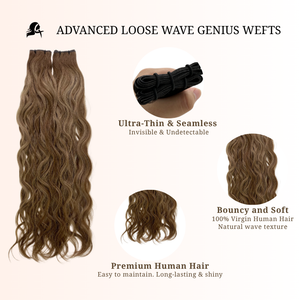 Genius Weft 60grams 4weft 11inch Width 18inches T4-P4/18 Natural Wave