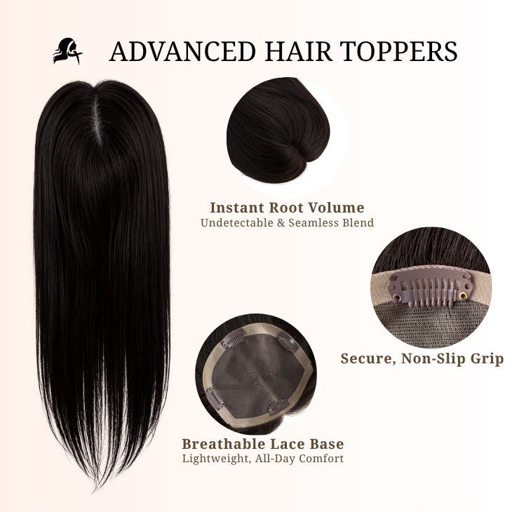 Topper 5*5inch mono base 65grams 14inches #1B  